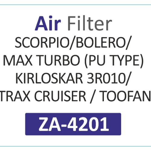 AIR FILTER | Suitable for: SCORPIO | BOLERO | MAX TURBO (PU TYPE) KIRLOSKAR 3R010 | TRAX CRUISER | TOOFAN - Image 2