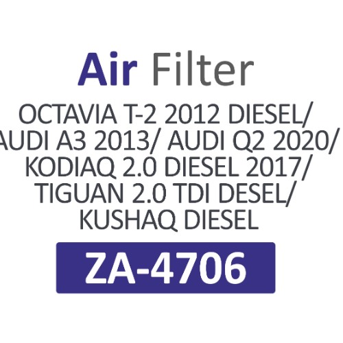 AIR FILTER | Suitable for: COCTAVIA T-2 2012 DIESEL | AUDI A3 2013 | AUDI Q2 2020 | KODIAQ2.0 TDI DIESEL | KUSHAQ DIESEL - Image 2