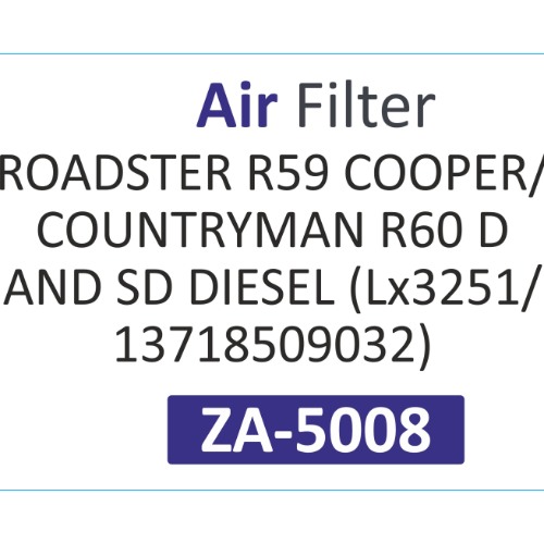 AIR FILTER | Suitable for: ROADSTER R59 COOPER | COUNTRYMAN R60 D AND SD DIESEL (LX3251 | 13718509032) - Image 2