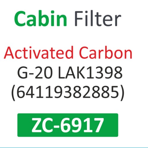 CABIN FILTER | Suitable for: (Activated carbon) G-20 LAK1398 (64119382885) - Image 2
