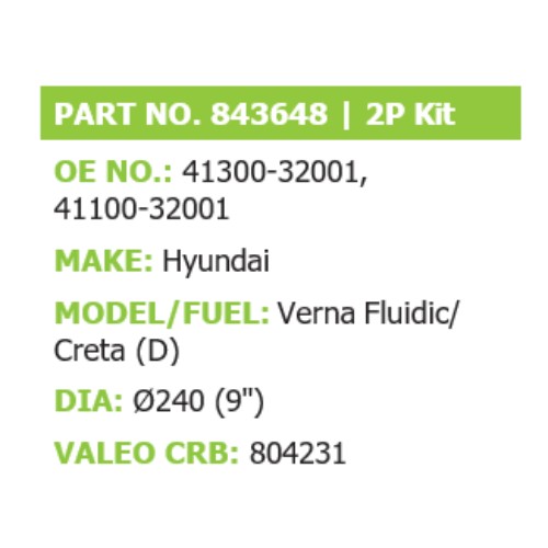 CLUTCH PLATE Suitable For: Verna Fluidic/ Creta (D) - Image 2