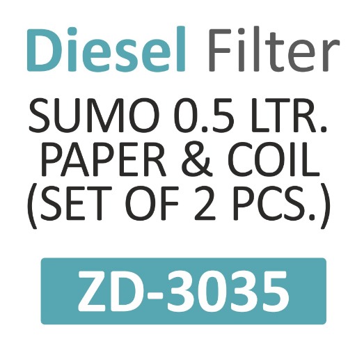 DIESEL FILTER | Suitable for: SUMO 0.5Ltr PAPER & COIL (SET OF 2 PCS) - Image 2
