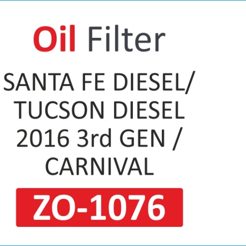 OIL FILTER | Suitable for: SANTA FE DIESEL | TUCSON DIESEL 2016 3rd GEN | CARNIVAL - Image 2