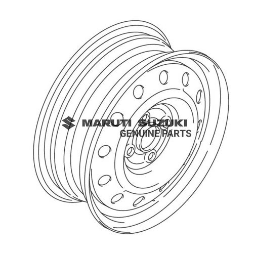 WHEEL COMPONENT(14X5J)(BLACK)For DZIRE|SWIFT 
