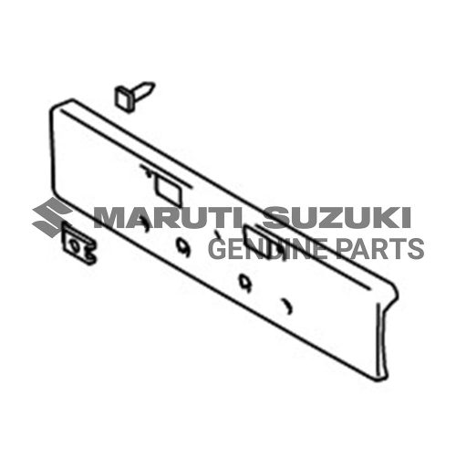 GARNISH_FR BUMPER LICENSE (BLACK)For JIMNY
