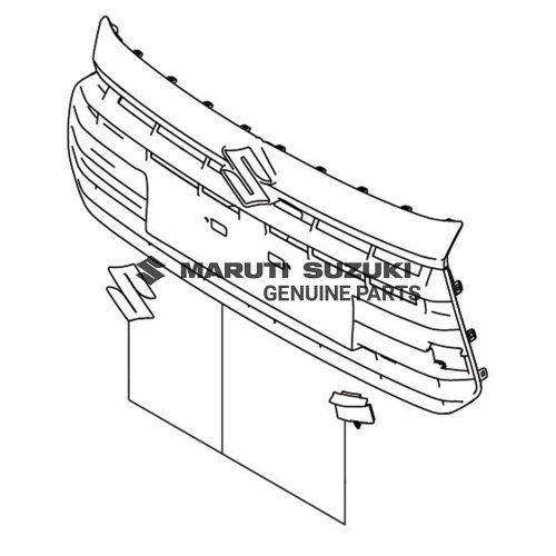 GRILLE_ RADIATOR (BLACK/CHROME)For DZIRE 