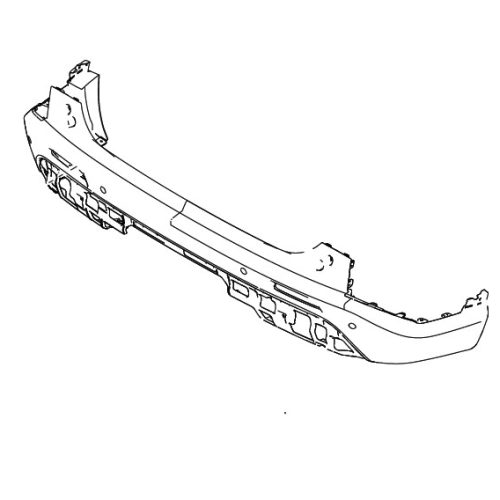 BUMPER REAR CENTER (SILVER/BLACK)For VICTORIS
