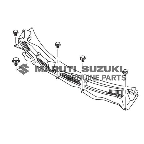 GARNISH ASSEMBLY_ COWL TOP (BLACK)For SWIFT 
