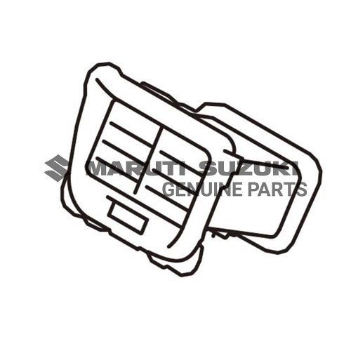 LOUVER COMPONENT_REAR VENT (BLACK)For DZIRE|SWIFT