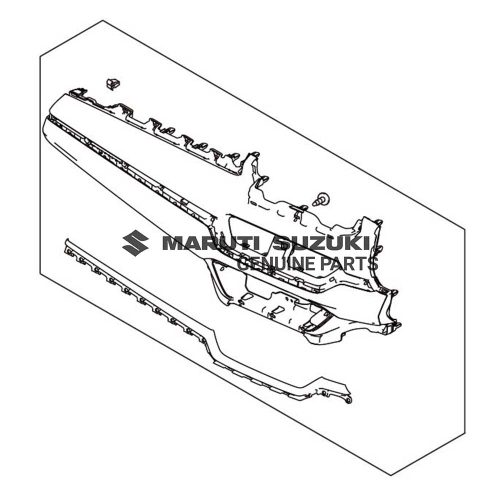 GARNISH_I/P CENTRE LOUVER (BLACK)For DZIRE 