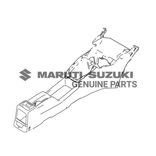 BOX_ FLOOR CONSOLE (BLACK)For DZIRE|SWIFT 
