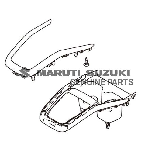 GARNISH_FLOOR CONSOLE BOX FRONT (BLACK)For DZIRE|SWIFT 
