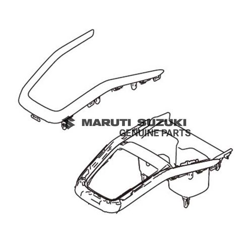 GARNISH_FLOOR CONSOLE BOX FR(BLACK/SILVER)For DZIRE 