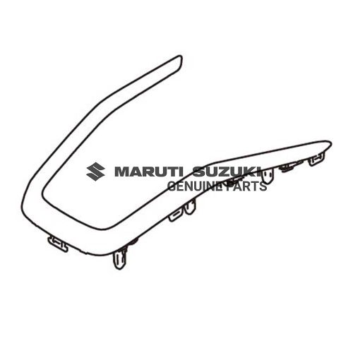 GARNISH_FLOOR CONSOLE BOX FRONT (BLACK)For DZIRE 