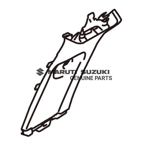 TRIM_ CENTRE PILLAR UPPER LEFT HAND (BLACK)For DZIRE 