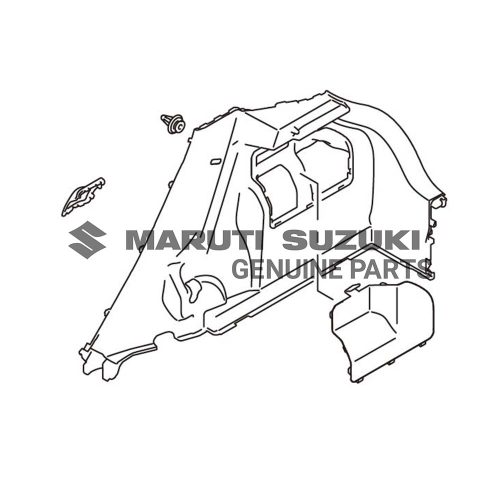 TRIM_ QUARTER LOWER LEFT (BLACK)For SWIFT 
