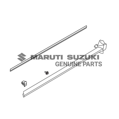 GUARD ASSEMBLY_ SIDE SILL SPLASHLH (BLACK)For JIMNY
