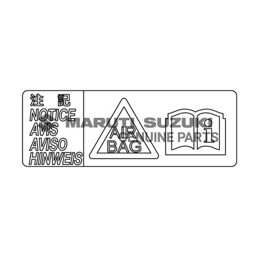 LABEL_STEERING COLUMN AIRBAGFor JIMNY
