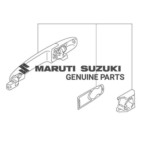 HANDLE_ FRONT DOOR OUT RIGHT HAND (BLACK)For DZIRE