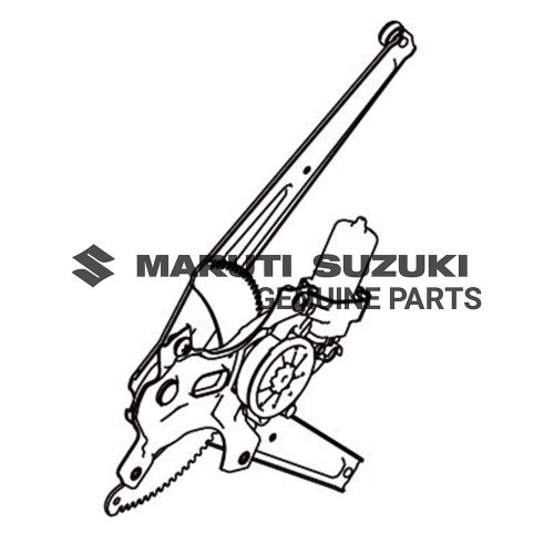 REGULATOR ASSEMBLY_ REAR WINDOW LEFT HANDFor DZIRE 