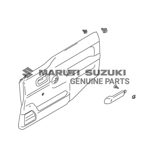 TRIM_ FRONT DOOR_R (BLACK)For JIMNY