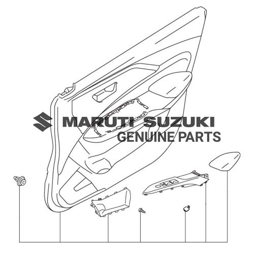 TRIM_ FRONT DOOR LEFT HAND (BLACK)For DZIRE