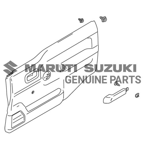 TRIM_ FRONT DOOR_L (BLACK)For JIMNY
