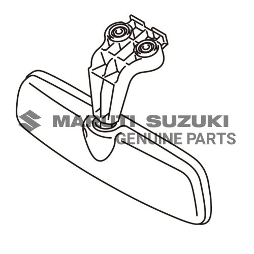 MIRROR ASSEMBLY_INSIDE REAR VIEW (GRAY)For JIMNY
