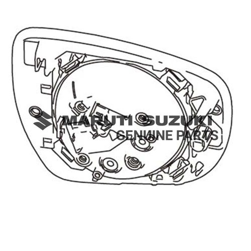 GLASS_ OUT REAR VIEW MIRRORFor DZIRE|SWIFT 
