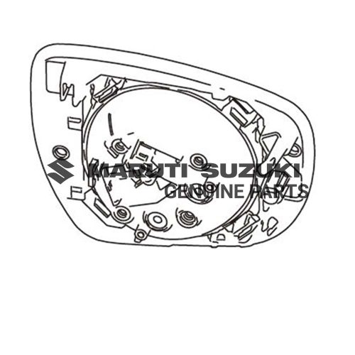 GLASS_ OUT REAR VIEW MIRROR LEFTFor DZIRE|SWIFT 
