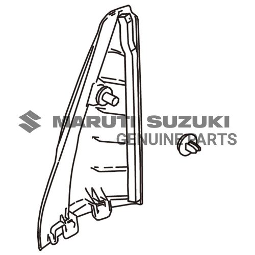 GARNISH_ SASH BRKT INR_R (BLACK)For JIMNY
