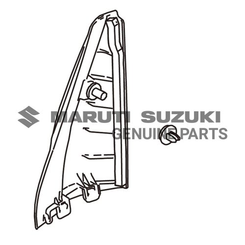 GARNISH_ SASH BRKT INR_L (BLACK)For JIMNY
