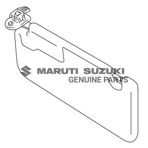 SUNVISOR ASSEMBLY (RIGHT) (GRAY) For BALENO |FRONX|IGNIS
|SWIFT 
