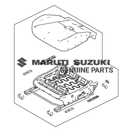 CUSHION ASSEMBLY_FRONT LEFT HAND (BLACK/BEIGE)For DZIRE 