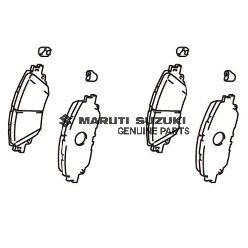 PAD KIT_DISC BK PARTS_FR (MARK ADVICS VC084H)For INVICTO
