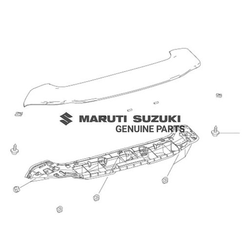 SPOILER SUB-ASSY_RR L/CLR (PAINT REQ.)For INVICTO
