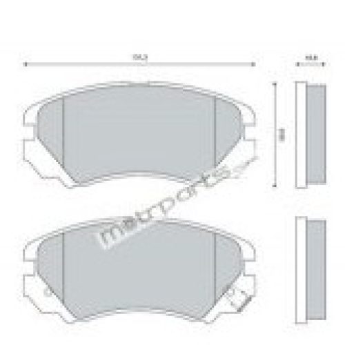 HY Getz Rear Brake Shoe Super Circle BA228