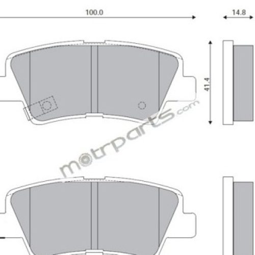 HY Santro Type 2 Front Brake Pad KBX3042